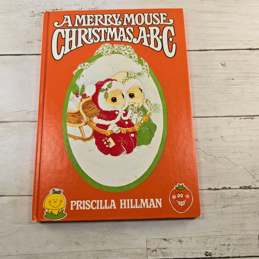 Vintage A Merry-Mouse Christmas ABC Priscilla Hillman 1980 Hardcover Book